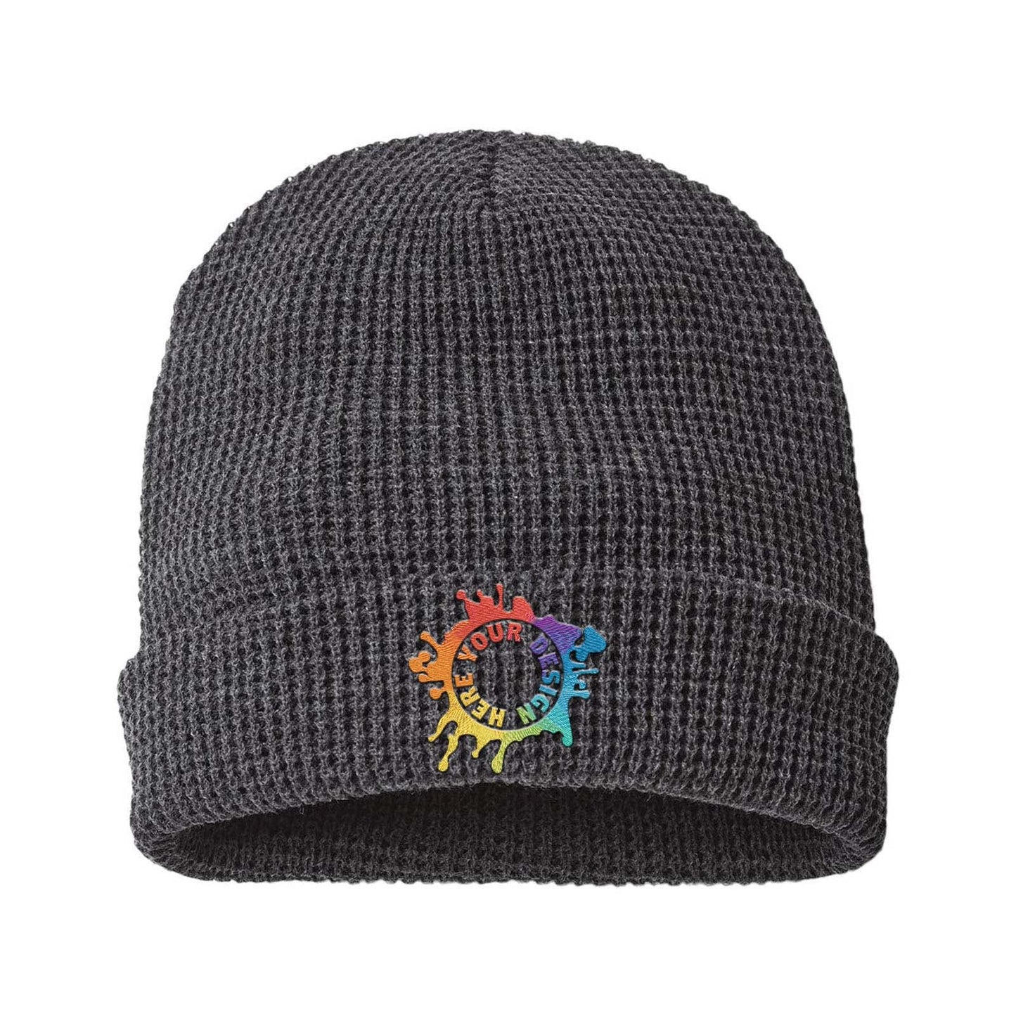 Embroidered Richardson Waffle Cuffed Beanie - Mato & Hash