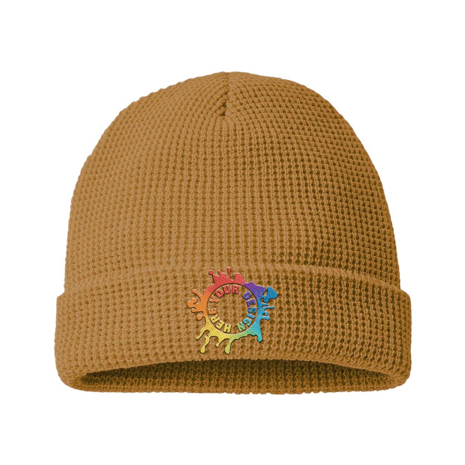 Embroidered Richardson Waffle Cuffed Beanie - Mato & Hash