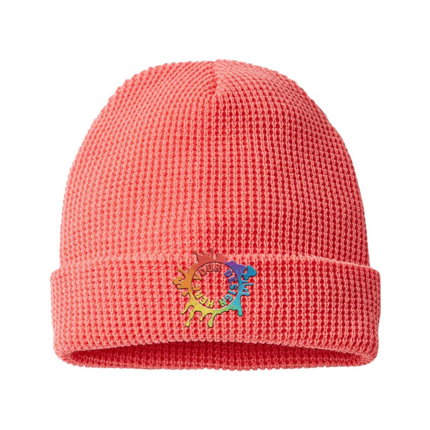 Embroidered Richardson Waffle Cuffed Beanie - Mato & Hash