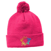Embroidered Sport-Tek ® Solid Pom Pom Beanie - Mato & Hash