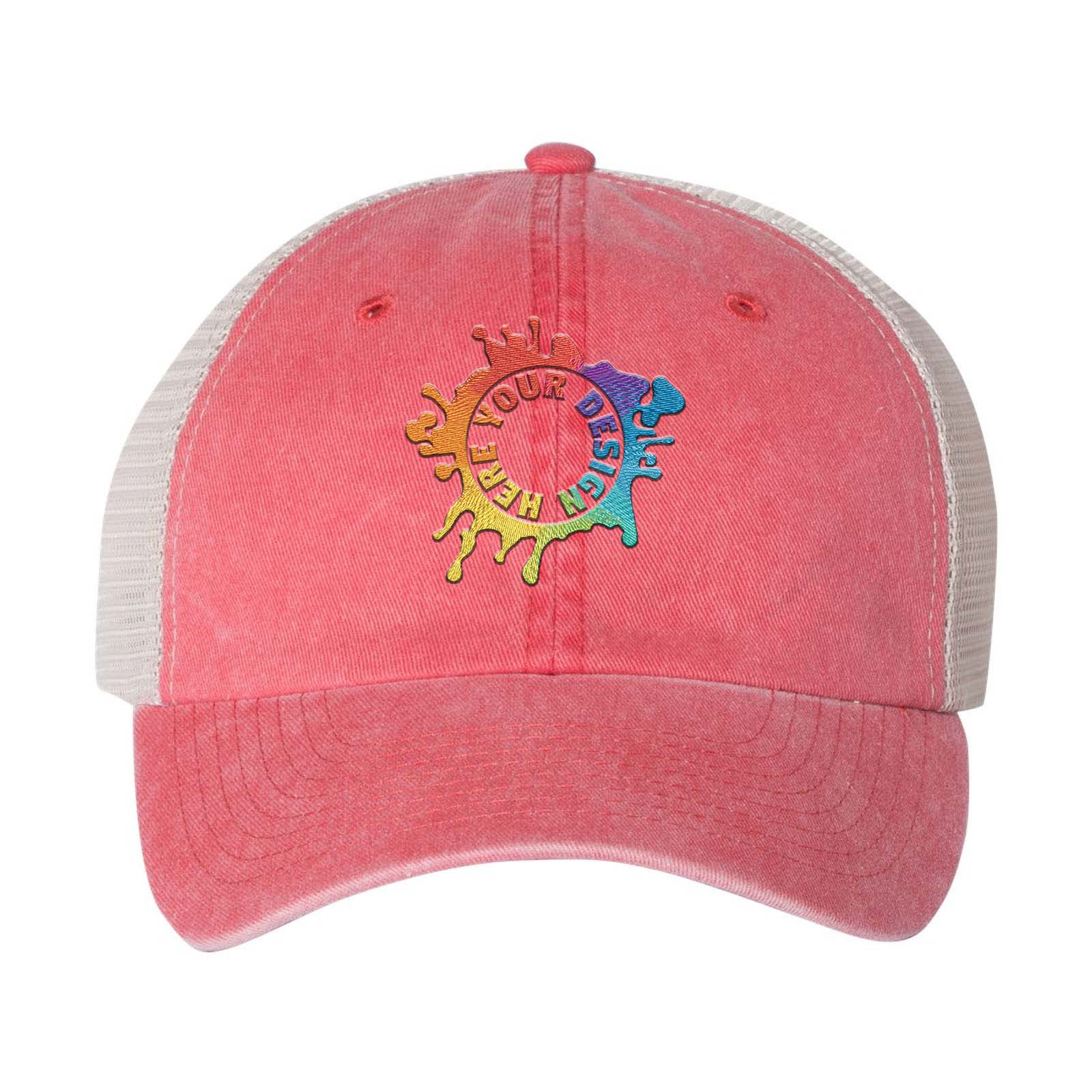 Embroidered Sportsman Pigment-Dyed Trucker Cap - Mato & Hash