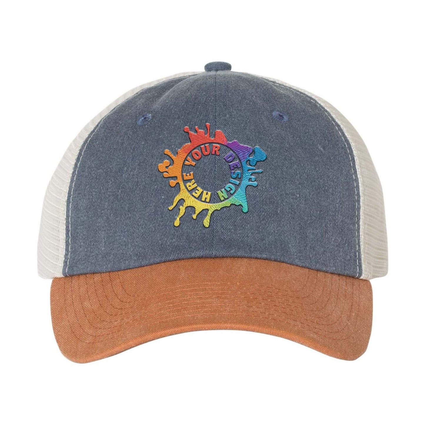 Embroidered Sportsman Pigment-Dyed Trucker Cap - Mato & Hash