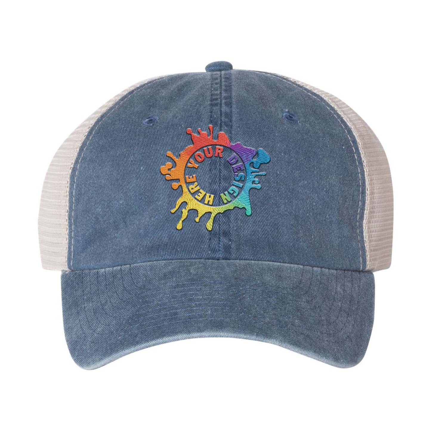 Embroidered Sportsman Pigment-Dyed Trucker Cap - Mato & Hash