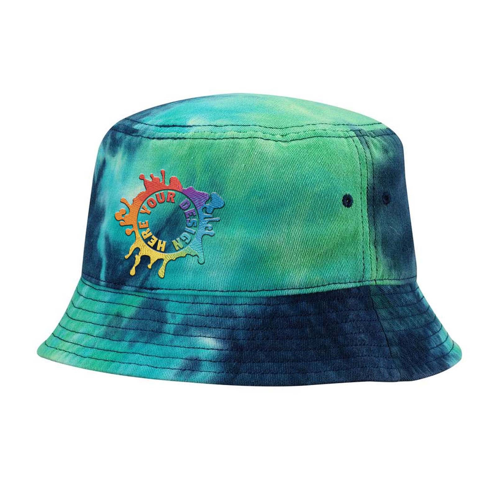 Embroidered Sportsman Tie-Dyed Bucket Cap - Mato & Hash