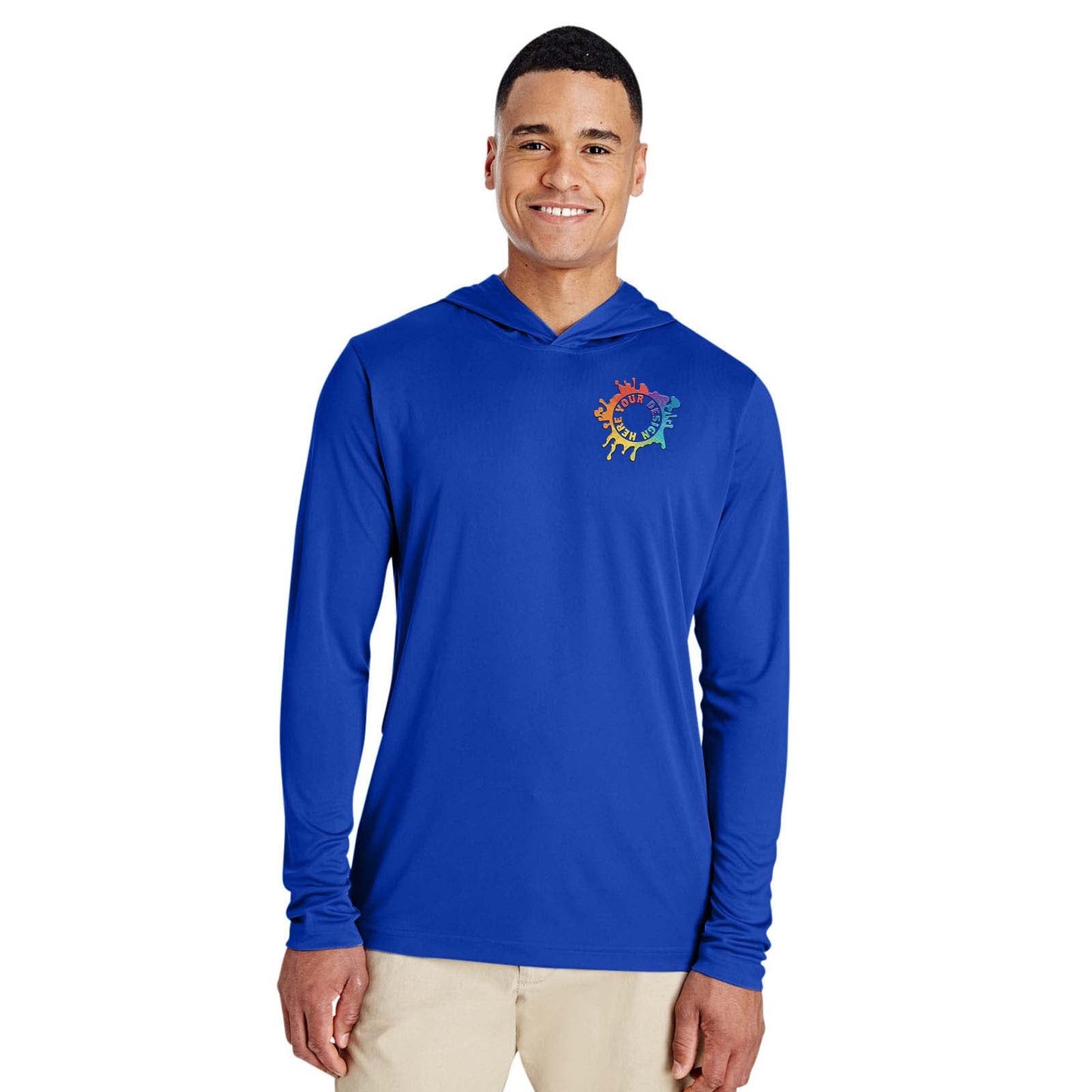 Embroidered Team 365 Men's Zone Performance Hoodie - Mato & Hash