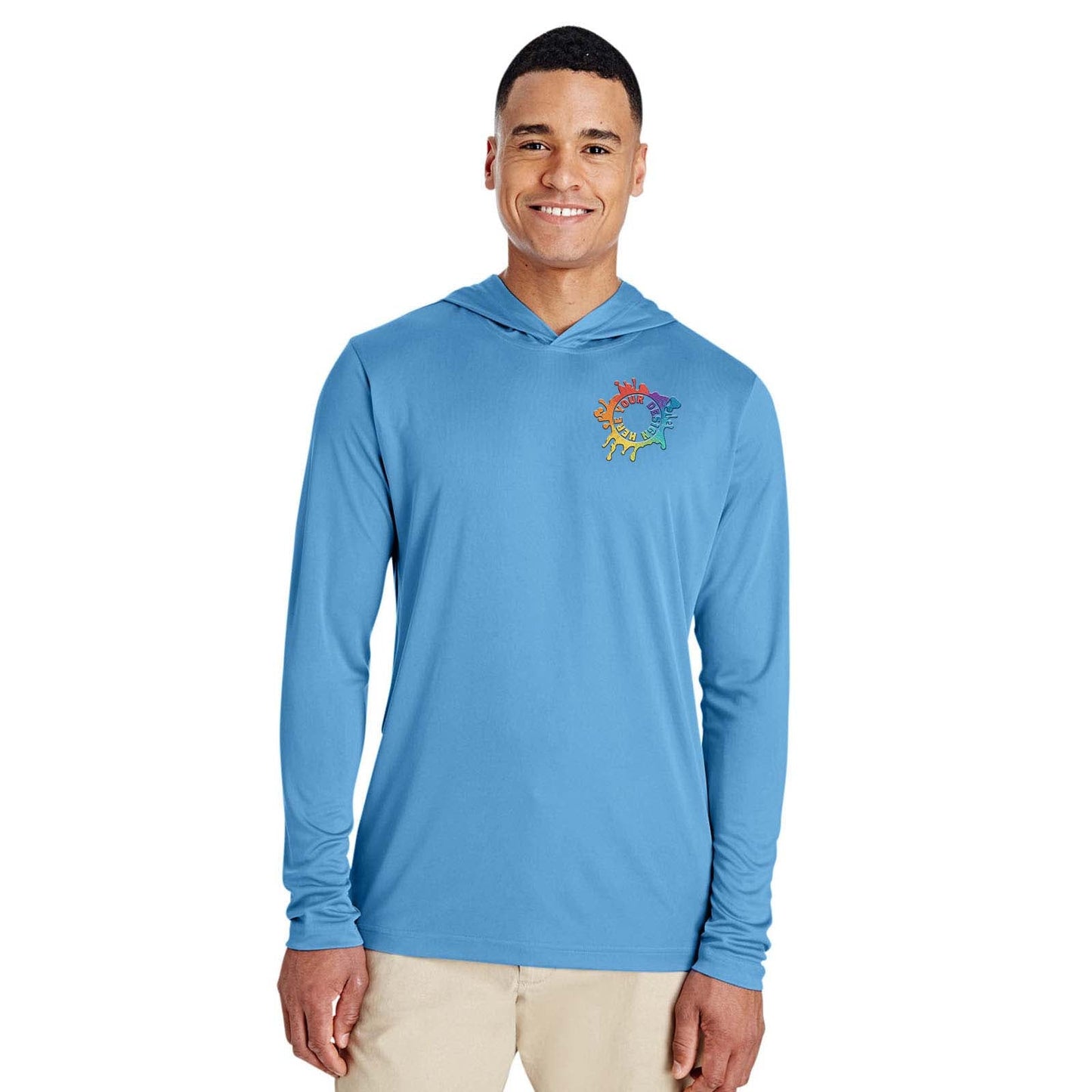 Embroidered Team 365 Men's Zone Performance Hoodie - Mato & Hash
