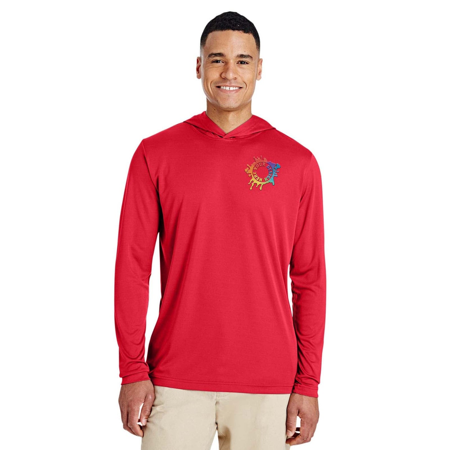 Embroidered Team 365 Men's Zone Performance Hoodie - Mato & Hash