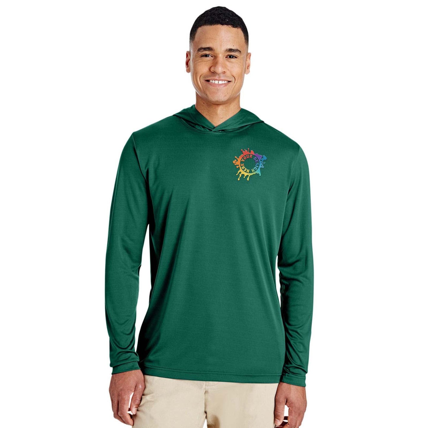 Embroidered Team 365 Men's Zone Performance Hoodie - Mato & Hash