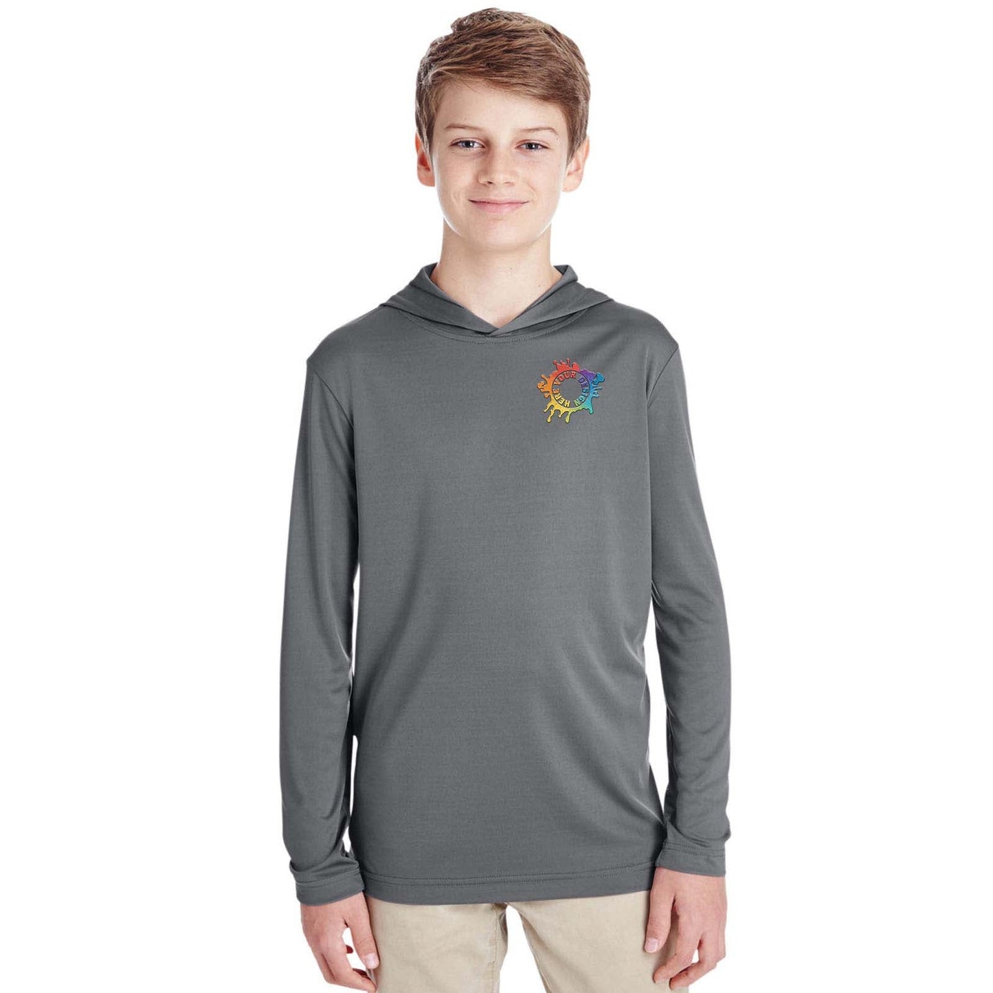Embroidered Team 365 Youth Zone Performance Hoodie - Mato & Hash