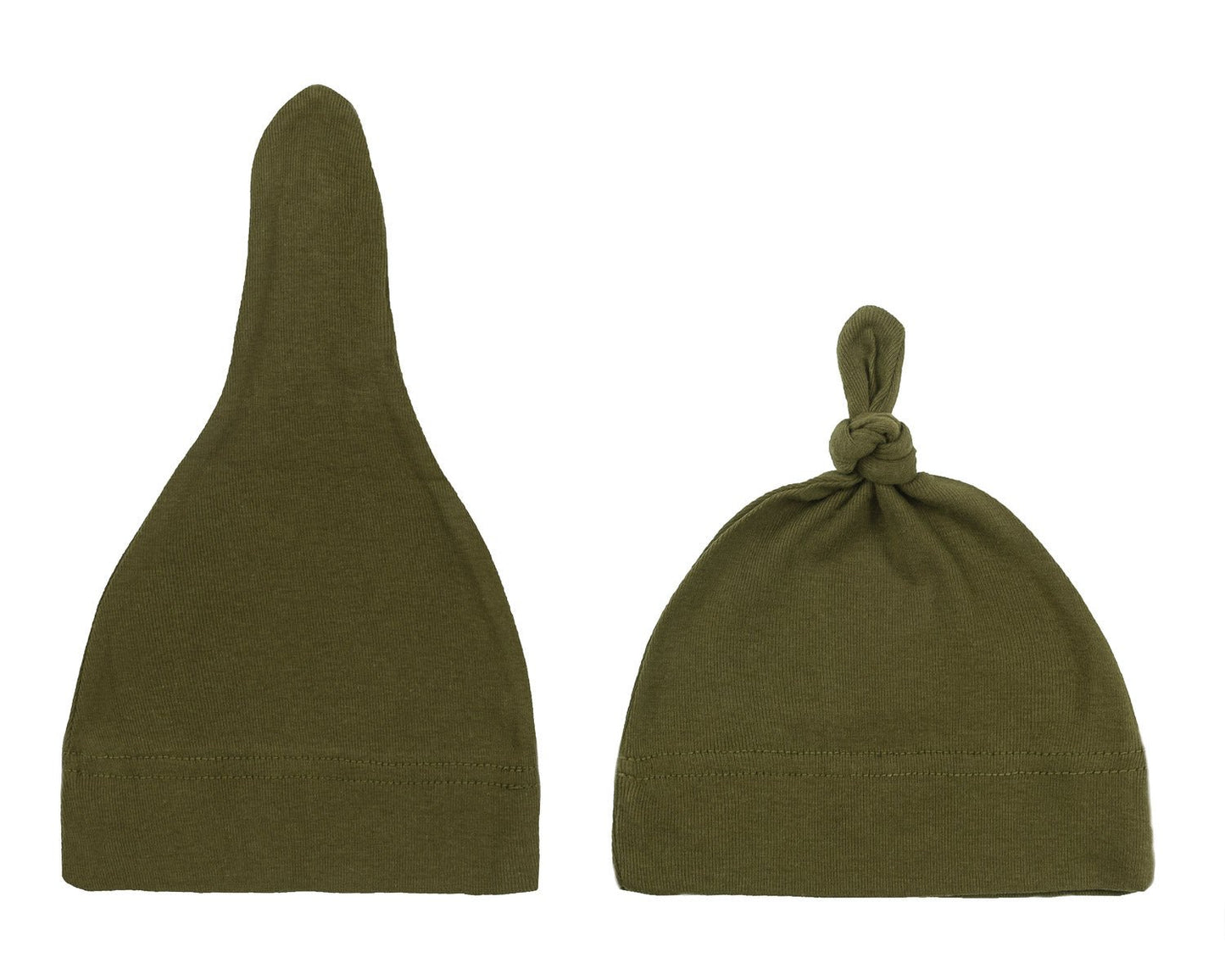 Embroidered Text Custom Name Baby Hat w/ Adjustable Top Knot - Mato & Hash