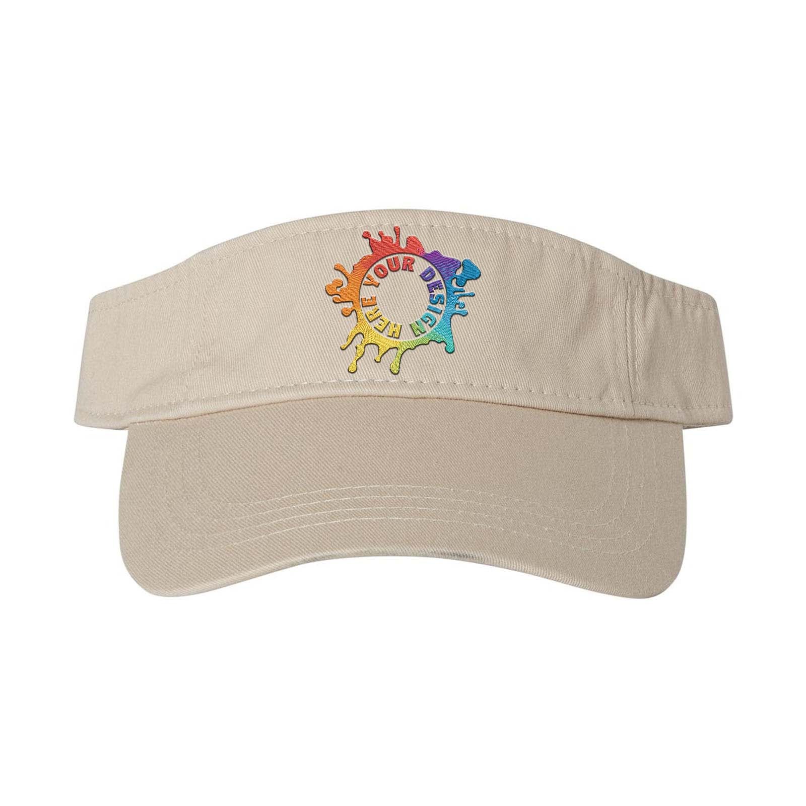 Embroidered Valucap Bio-Washed Visor - Mato & Hash