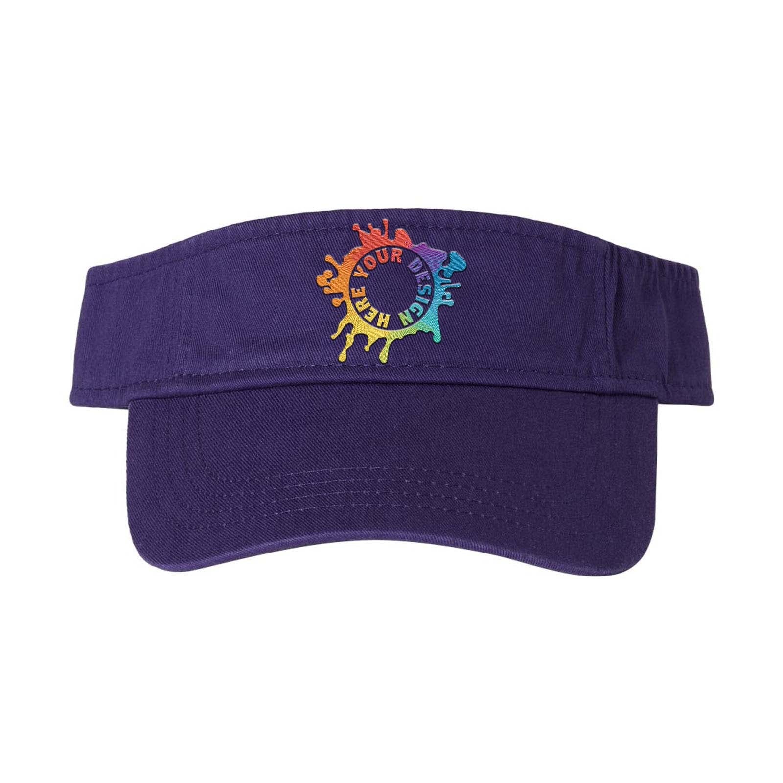 Embroidered Valucap Bio-Washed Visor - Mato & Hash