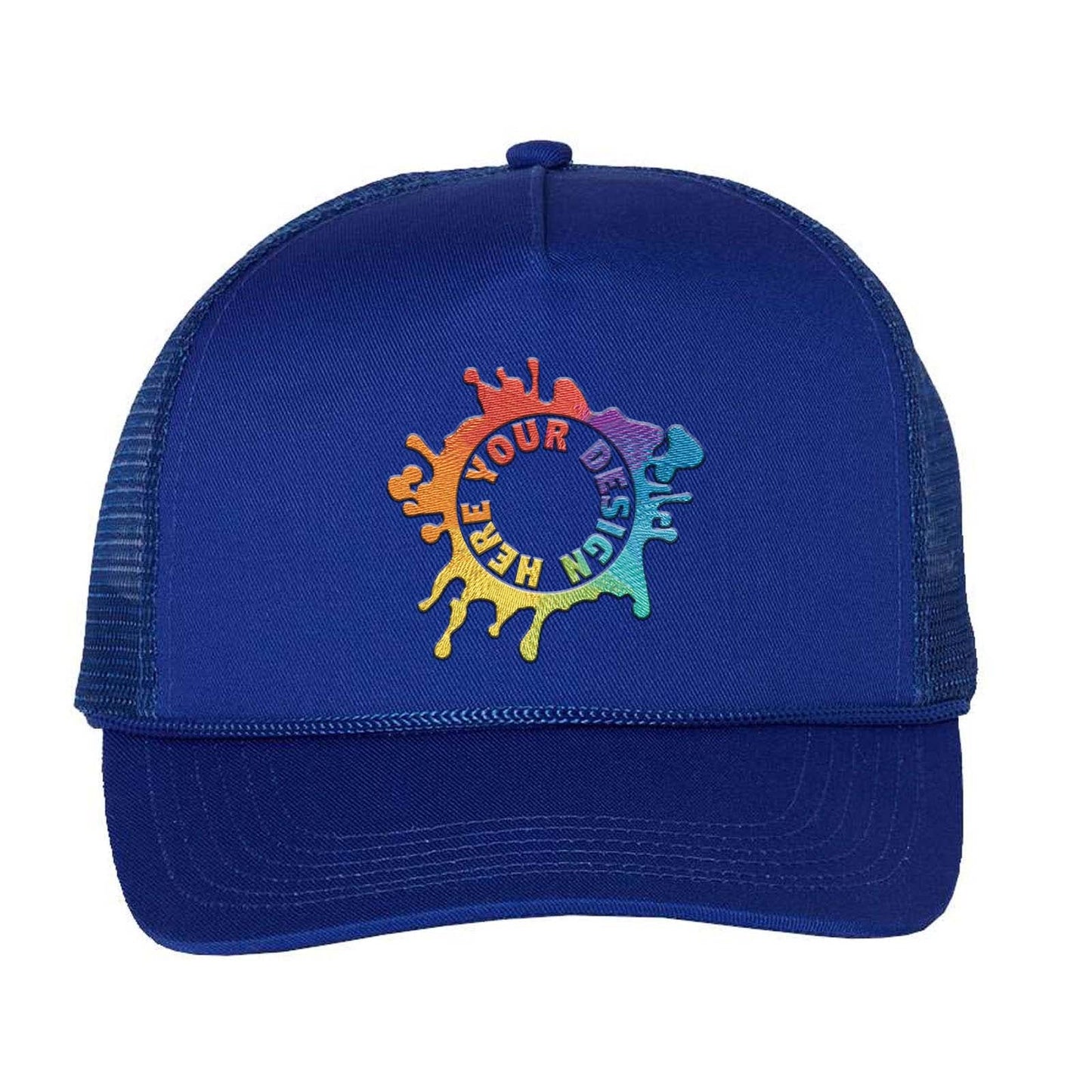 Embroidered Valucap Five-Panel Mesh-Back Trucker Cap - Mato & Hash