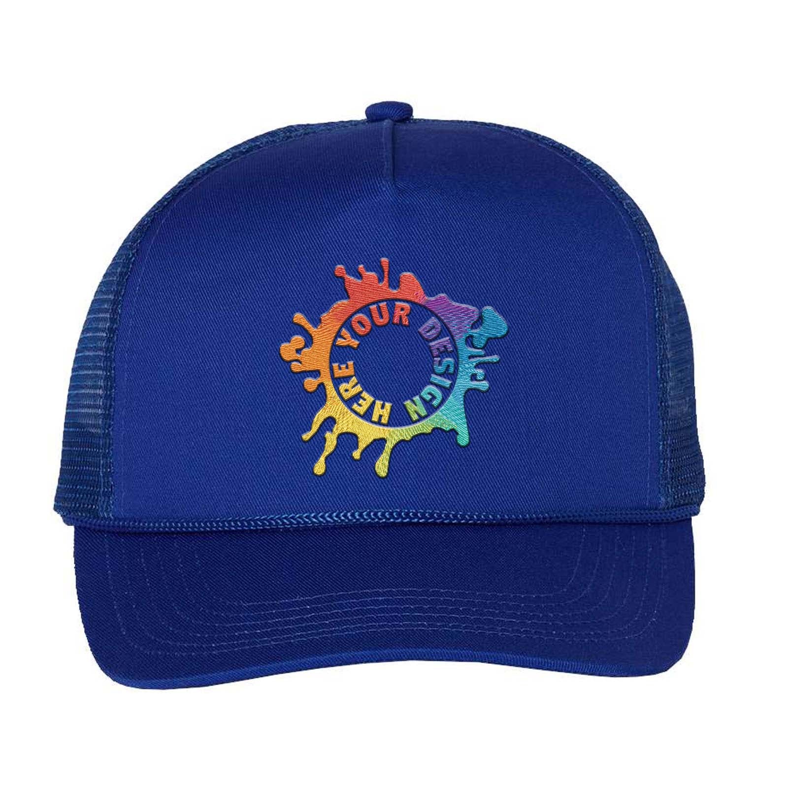 Embroidered Valucap Five-Panel Mesh-Back Trucker Cap - Mato & Hash