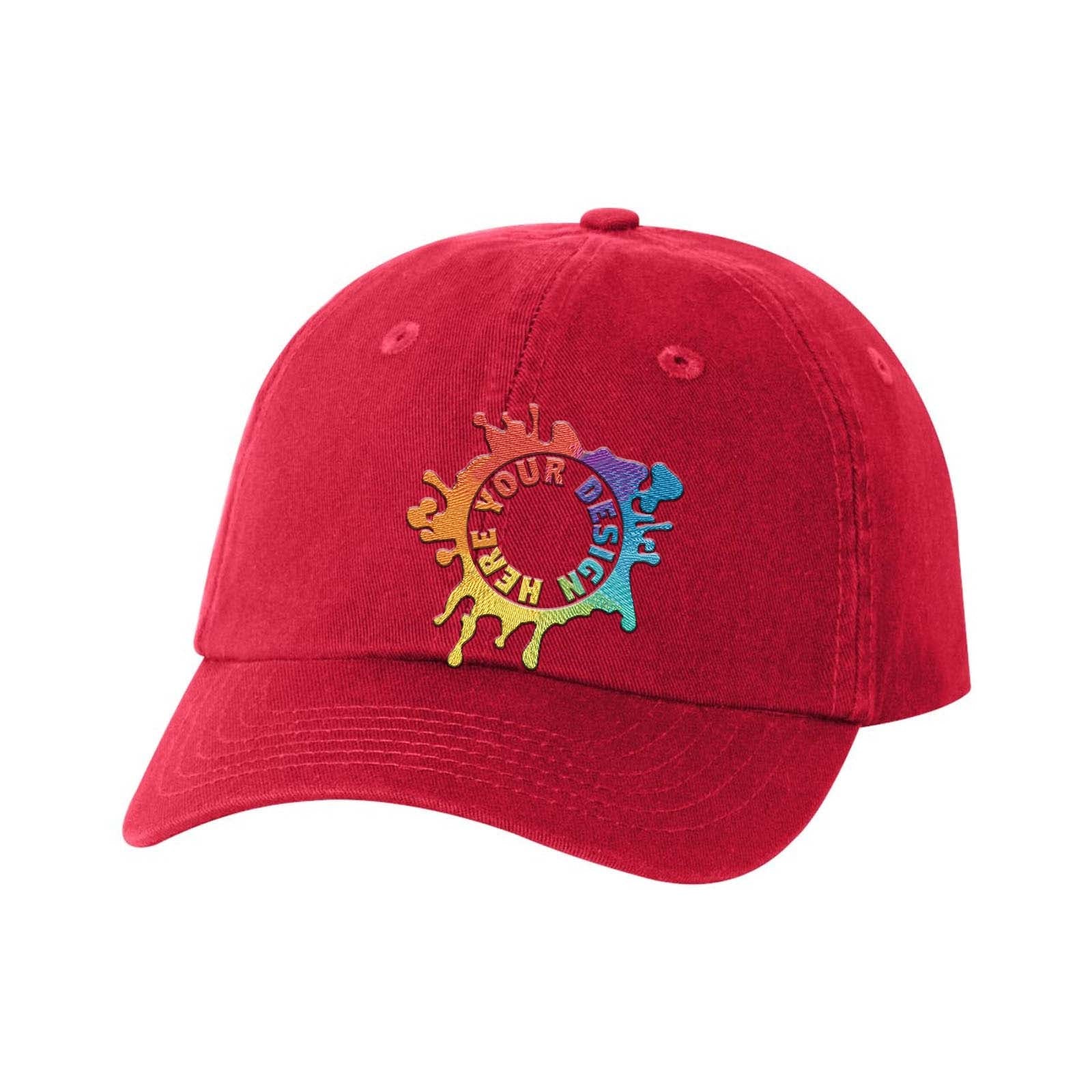Embroidered Valucap Small Fit Bio-Washed Dad Hat - Mato & Hash