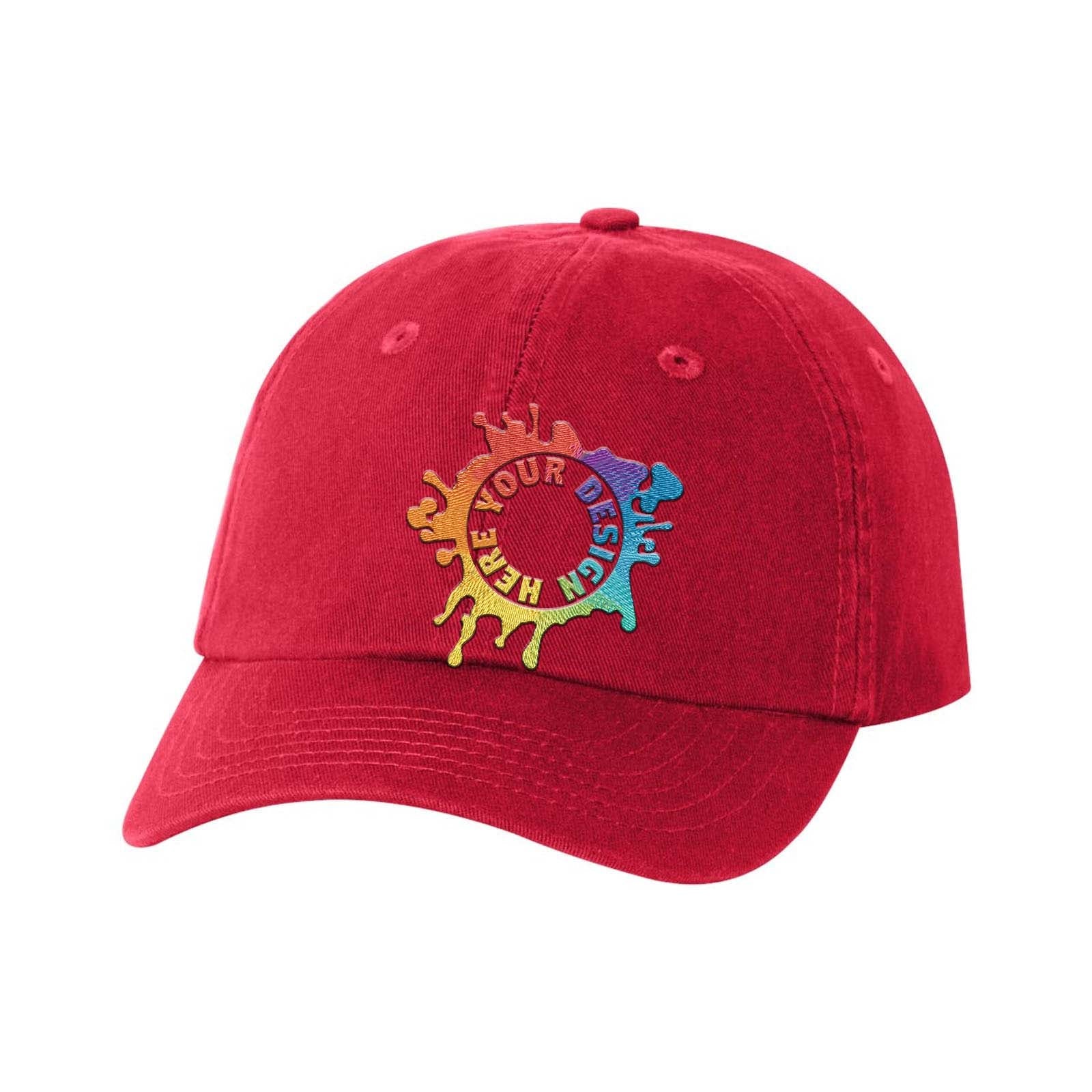 Embroidered Valucap Small Fit Bio-Washed Dad Hat - Mato & Hash