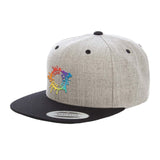 Embroidered Yupoong Adult 6-Panel Structured Flat Visor Classic Two-Tone Snapback - Mato & Hash