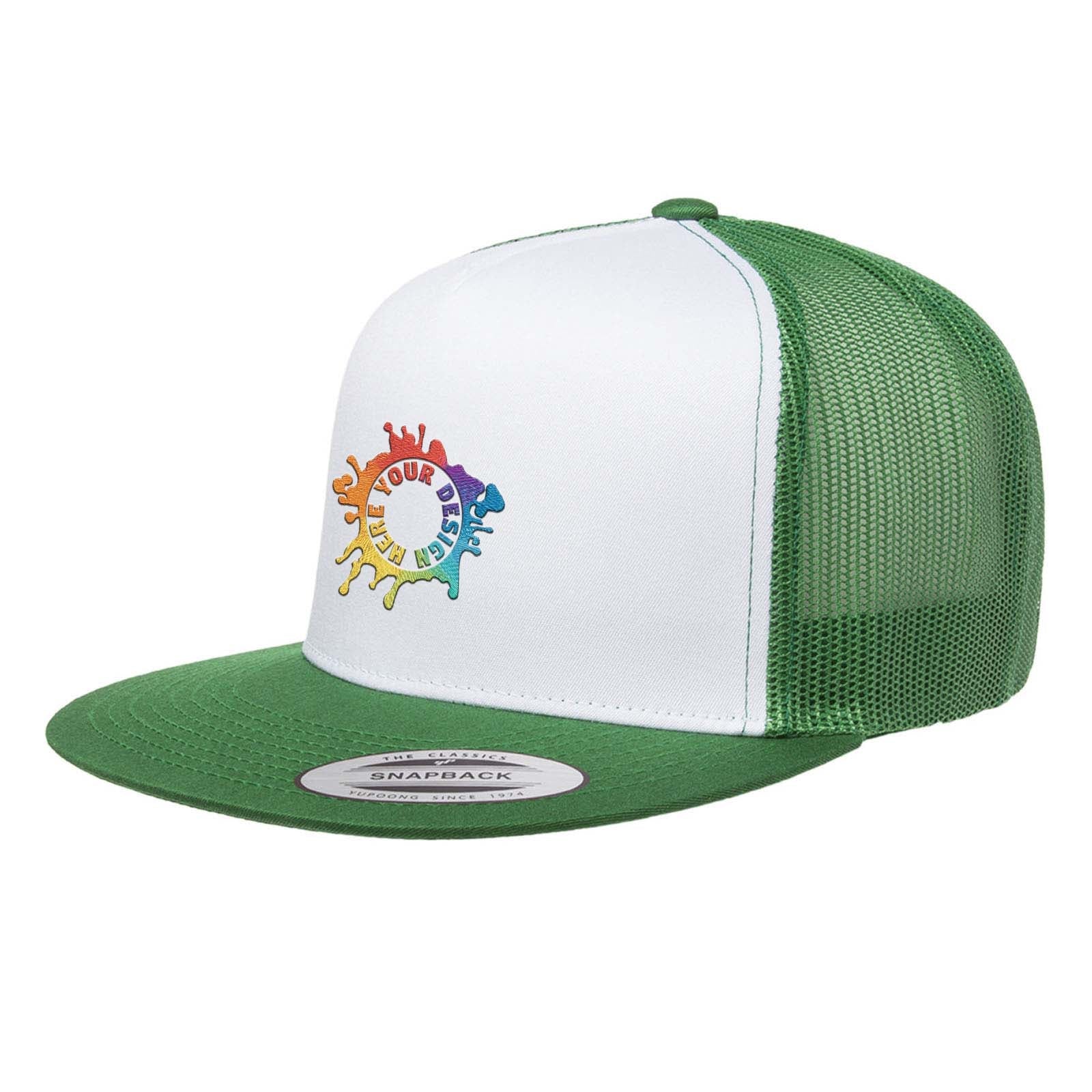 Embroidered Yupoong Adult Classic Trucker with White Front Panel Cap - Mato & Hash