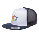 Embroidered Yupoong Adult Classic Trucker with White Front Panel Cap - Mato & Hash