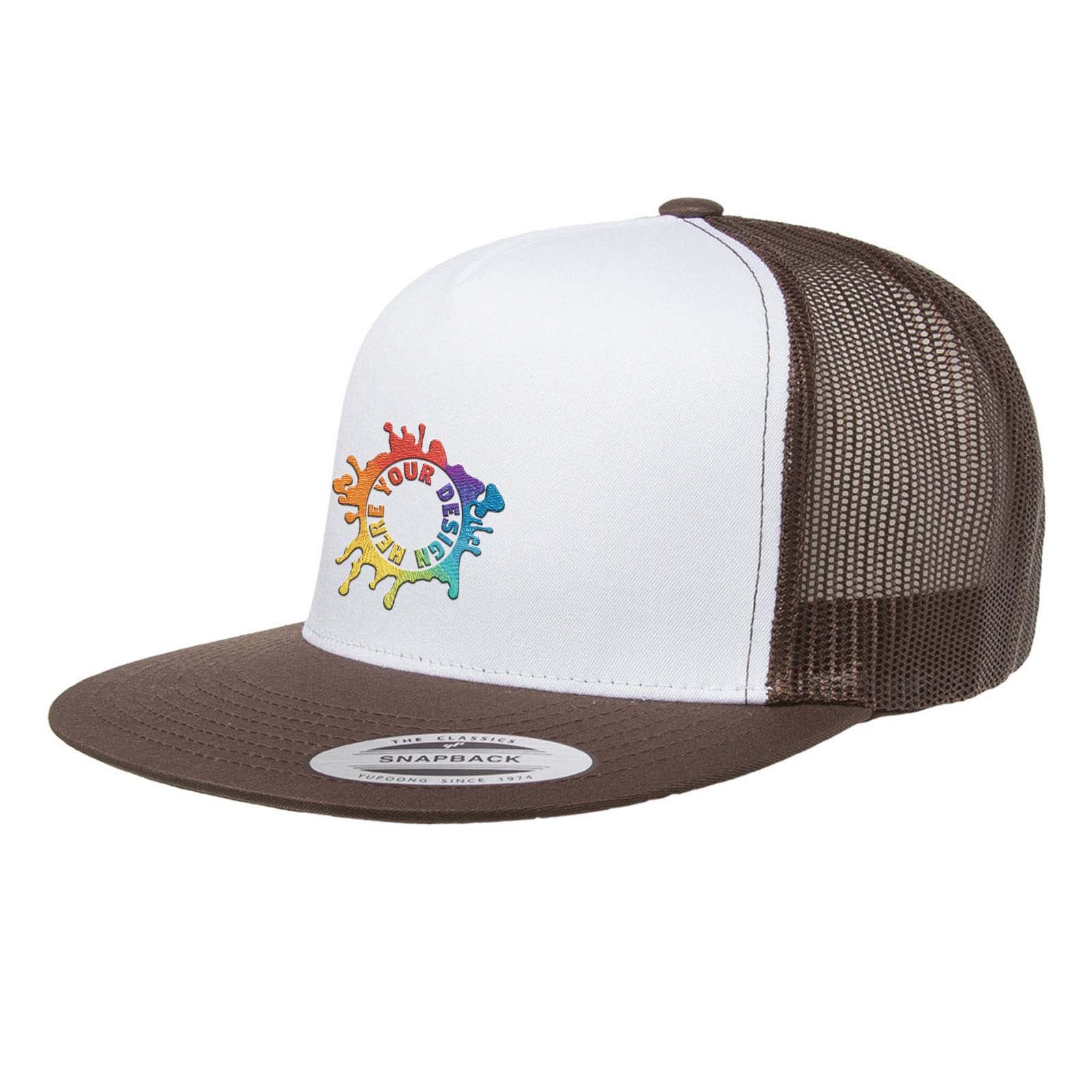 Embroidered Yupoong Adult Classic Trucker with White Front Panel Cap - Mato & Hash