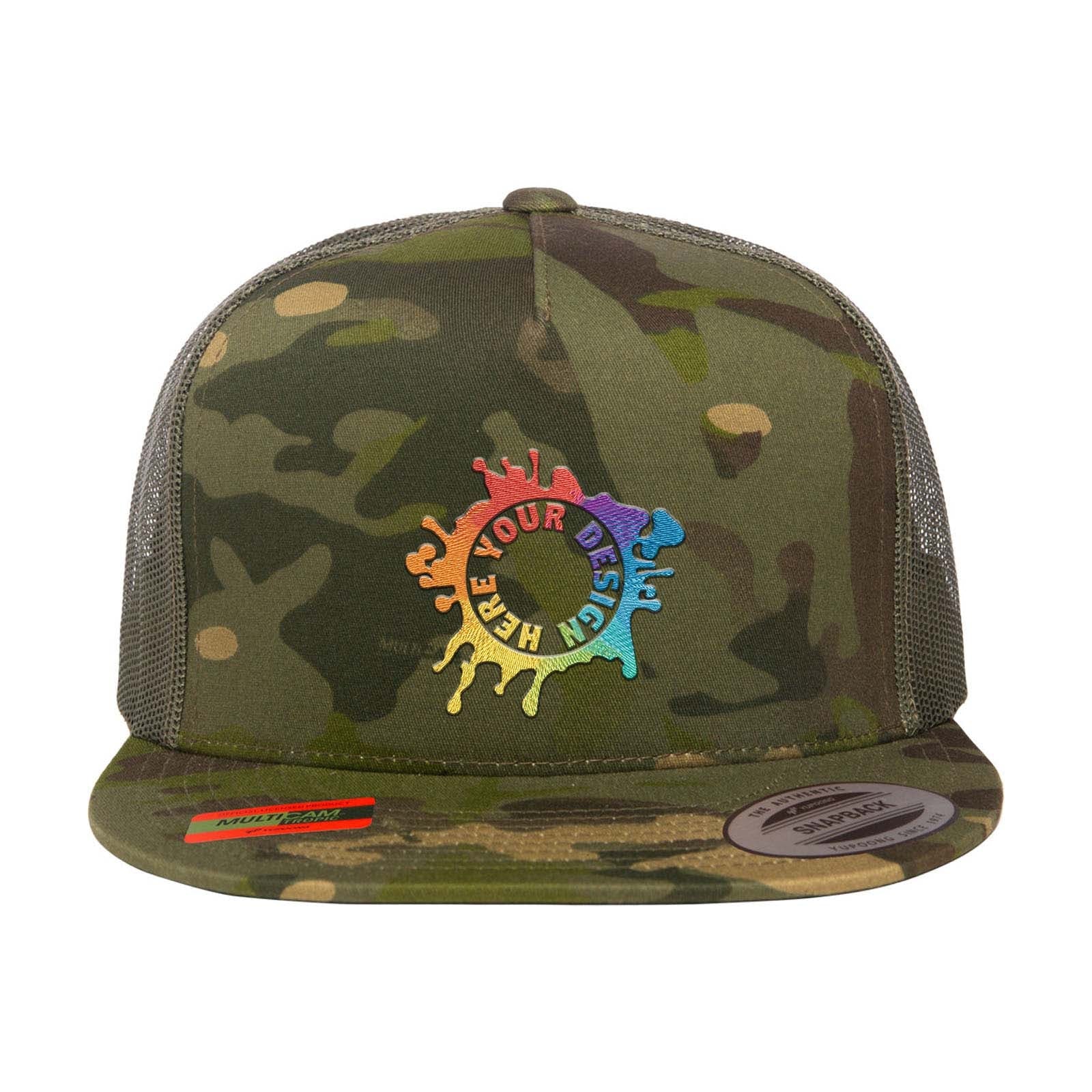Embroidered Yupoong Classics™ Adult 5-Panel Multicam® Trucker Cap - Mato & Hash