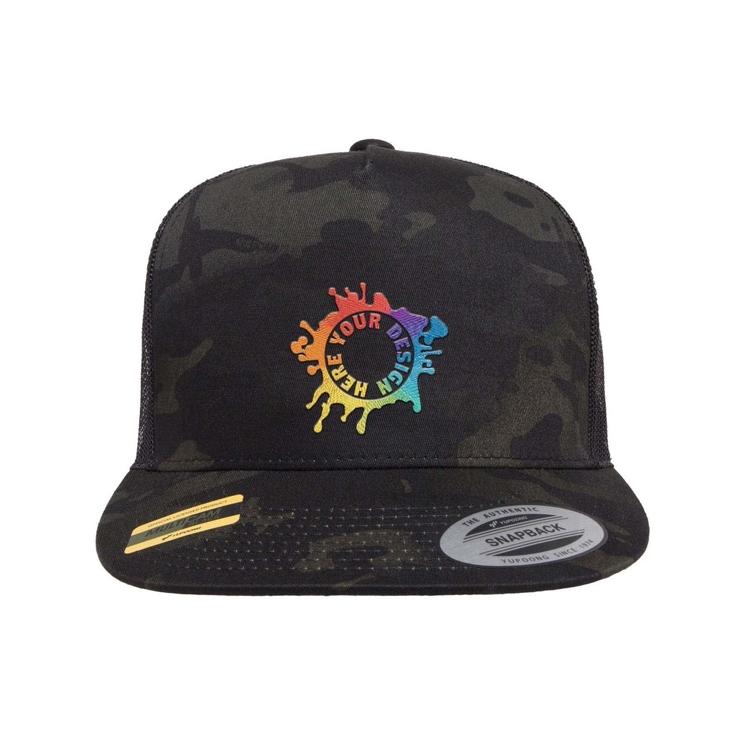 Embroidered Yupoong Classics™ Adult 5-Panel Multicam® Trucker Cap - Mato & Hash