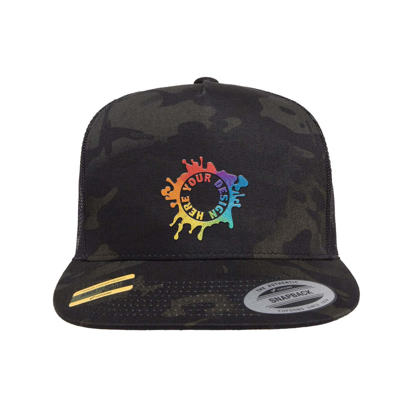 Embroidered Yupoong Classics™ Adult 5-Panel Multicam® Trucker Cap - Mato & Hash