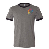 Embroidery Bella + Canvas Men's Jersey Short-Sleeve Ringer T-Shirt