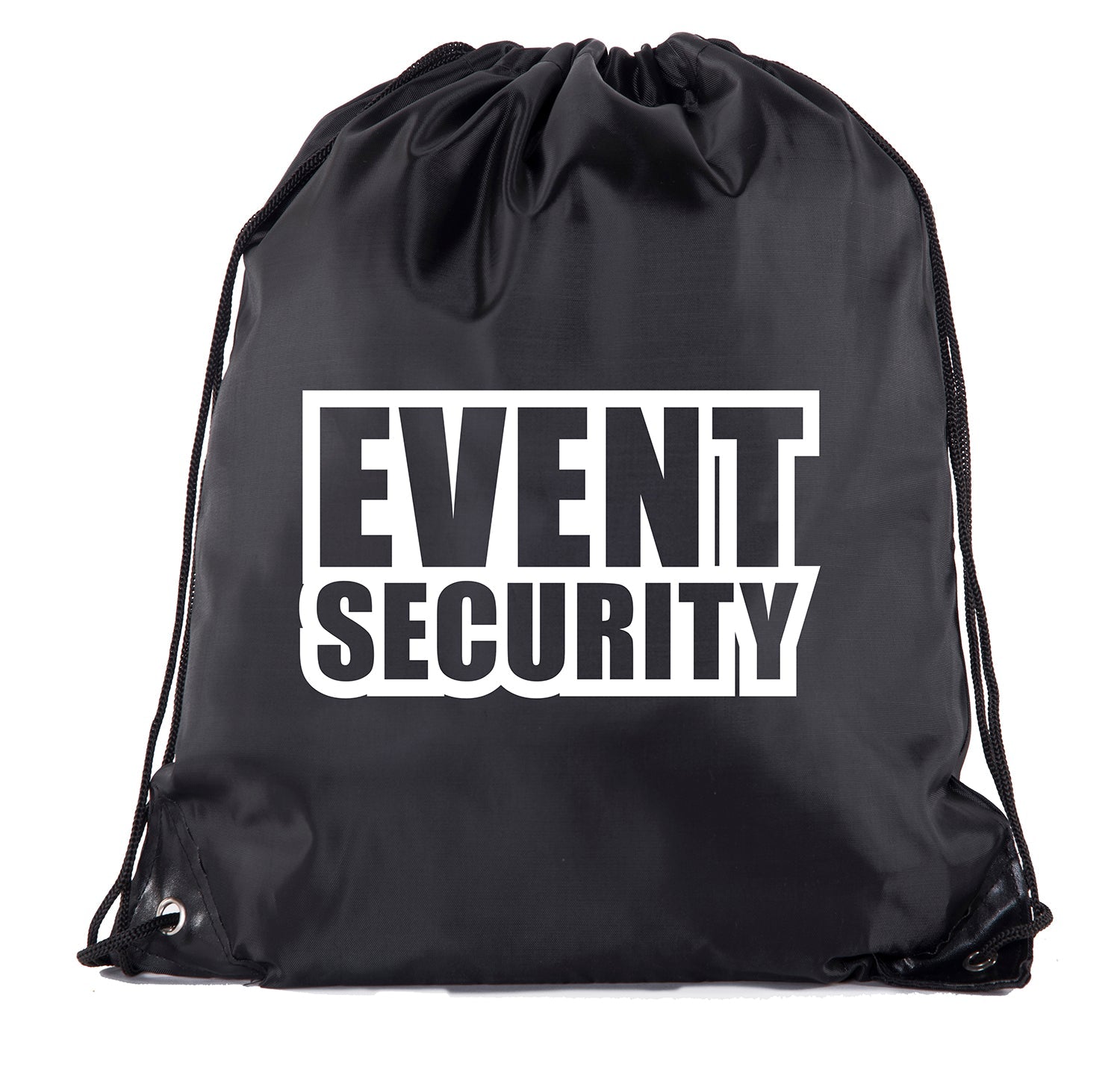 Event Security - Bold Text - Polyester Drawstring Bag - Mato & Hash