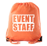 Event Staff - Bold Text - Polyester Drawstring Bag - Mato & Hash