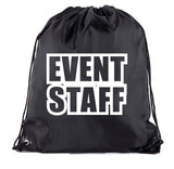 Event Staff - Bold Text - Polyester Drawstring Bag - Mato & Hash