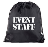 Event Staff - Rough Text - Polyester Drawstring Bag