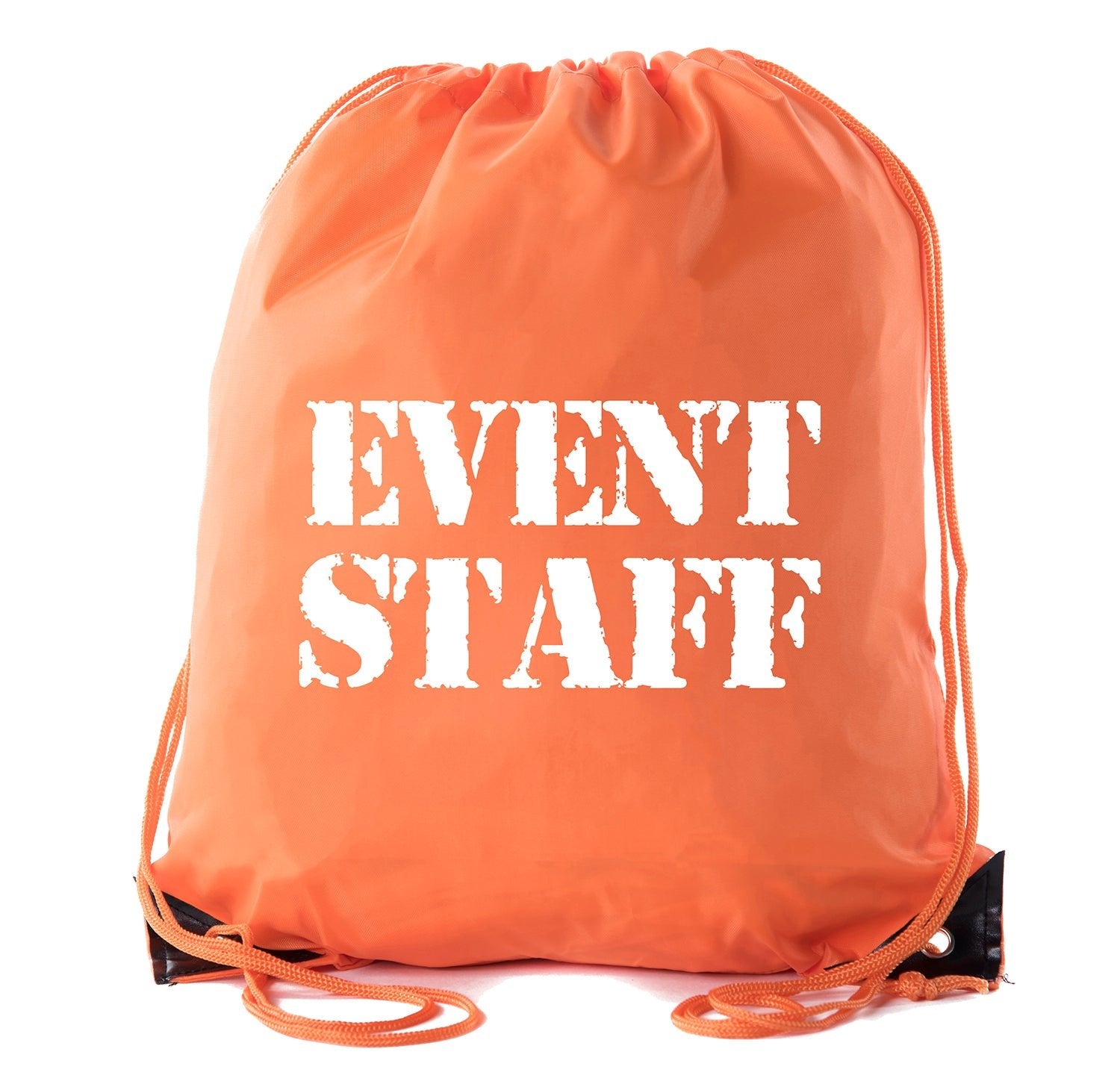 Event Staff - Rough Text - Polyester Drawstring Bag - Mato & Hash