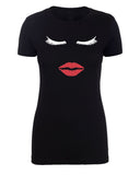 Eyelashes & Lips Womens T Shirts