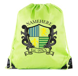 Family Crest Full Color Custom Name & Year Polyester Drawstring Bag - Mato & Hash