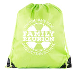 Family Reunion Life Ring Custom Name & Date Polyester Drawstring Bag - Mato & Hash