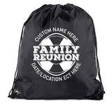 Family Reunion Life Ring Custom Name & Date Polyester Drawstring Bag