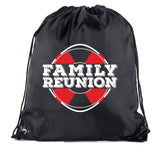 Family Reunion Life Ring Polyester Drawstring Bag