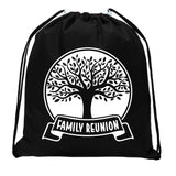 Family Reunion Oak Tree Mini Polyester Drawstring Bag