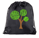 Family Reunion Tree Custom Year Polyester Drawstring Bag