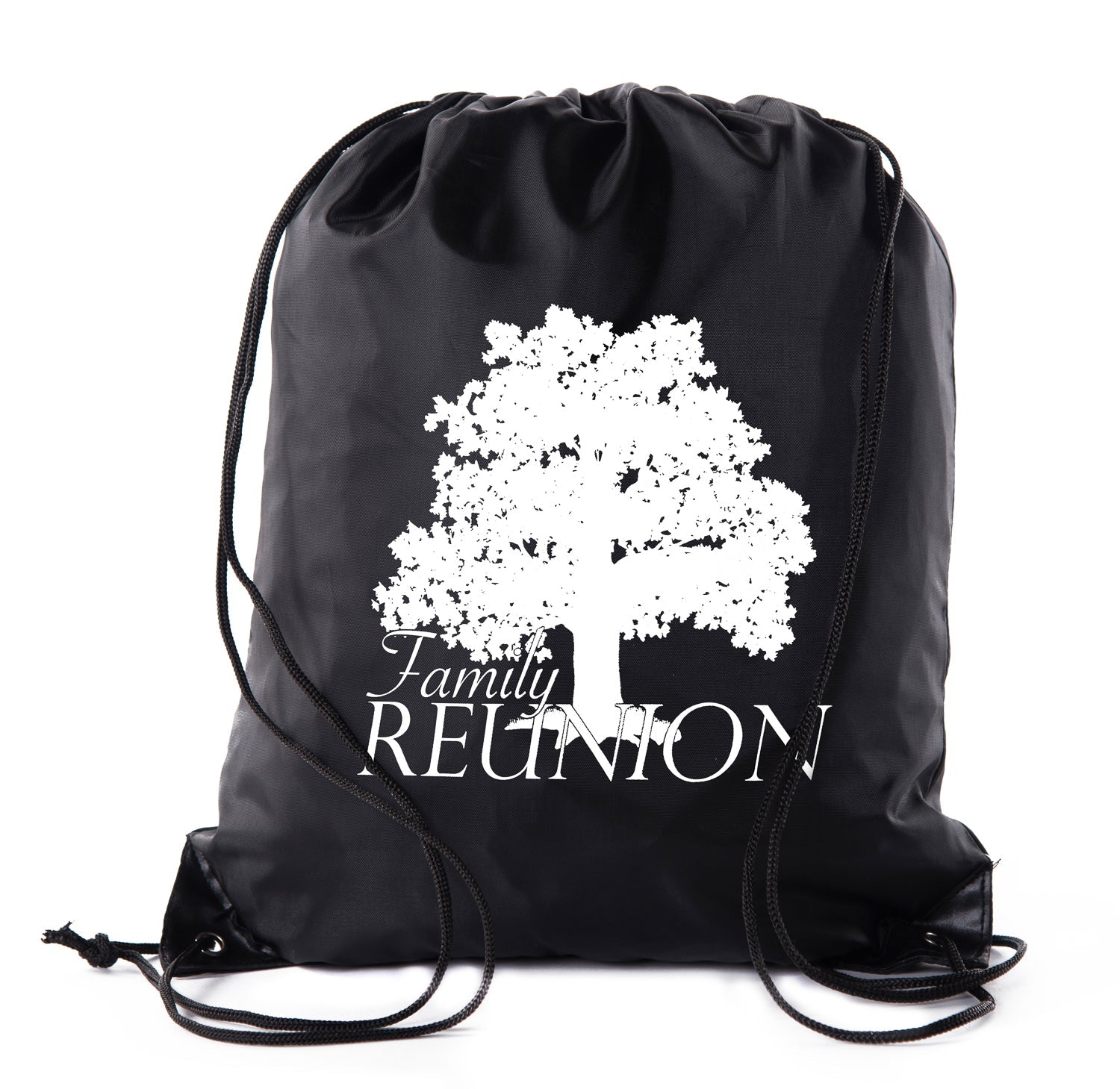 Family Reunion Tree Polyester Drawstring Bag - Mato & Hash