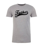 Father + Classic Baseball Logo Text & Custom Number Unisex T Shirts - Mato & Hash