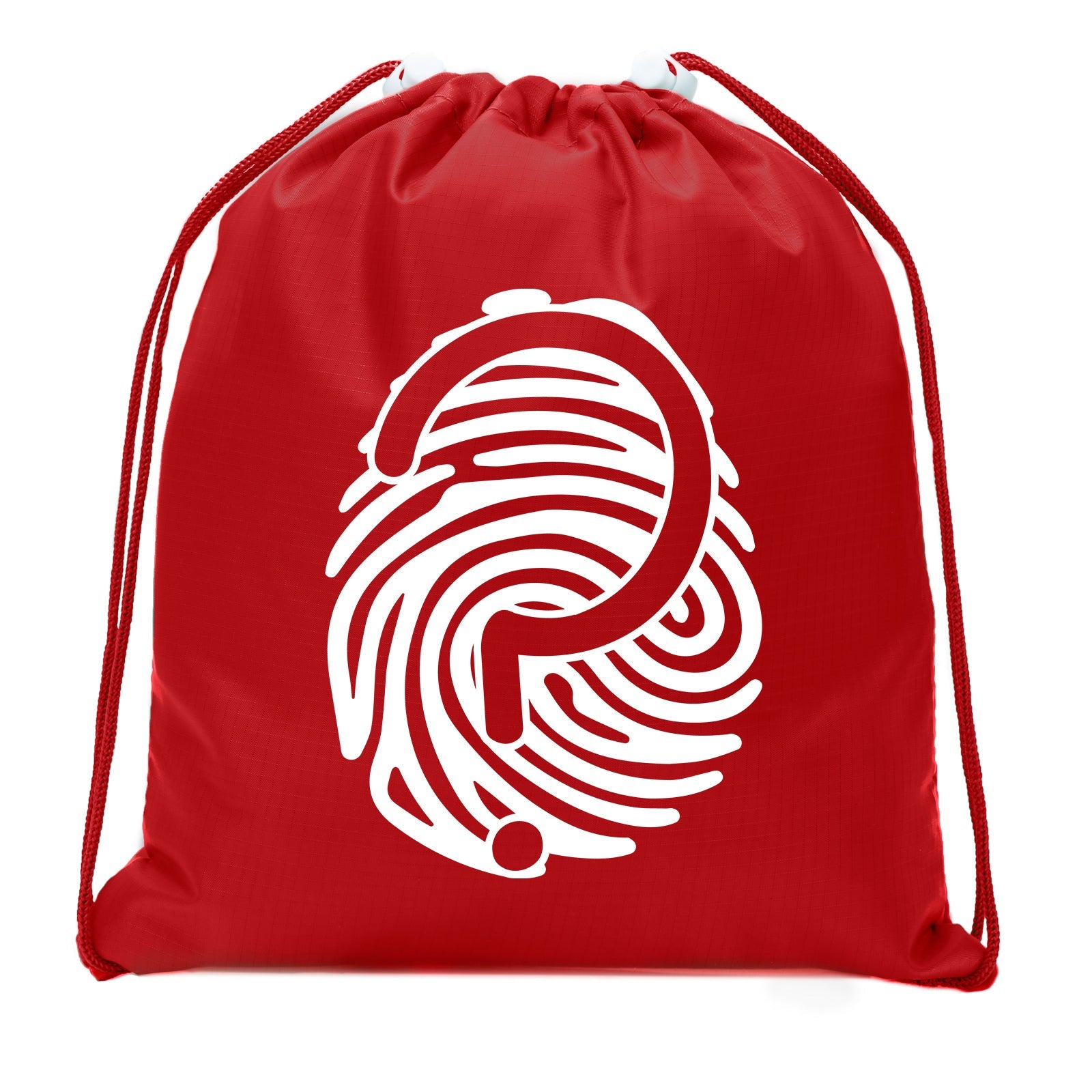 Fingerprint + Question Mark Mini Polyester Drawstring Bag - Mato & Hash