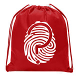 Fingerprint + Question Mark Mini Polyester Drawstring Bag - Mato & Hash