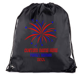 Fireworks Custom Name & Year Family Reunion Polyester Drawstring Bag