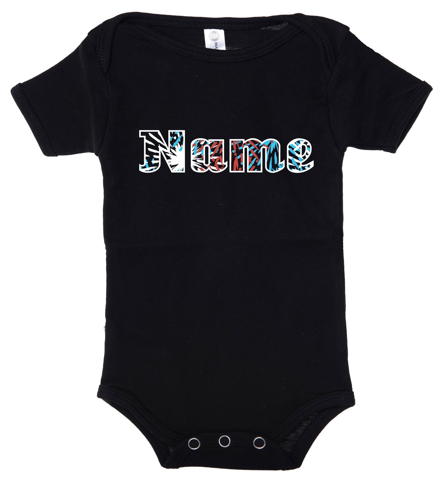Fireworks Text Custom Name 4th of July Cotton Baby Romper - Mato & Hash
