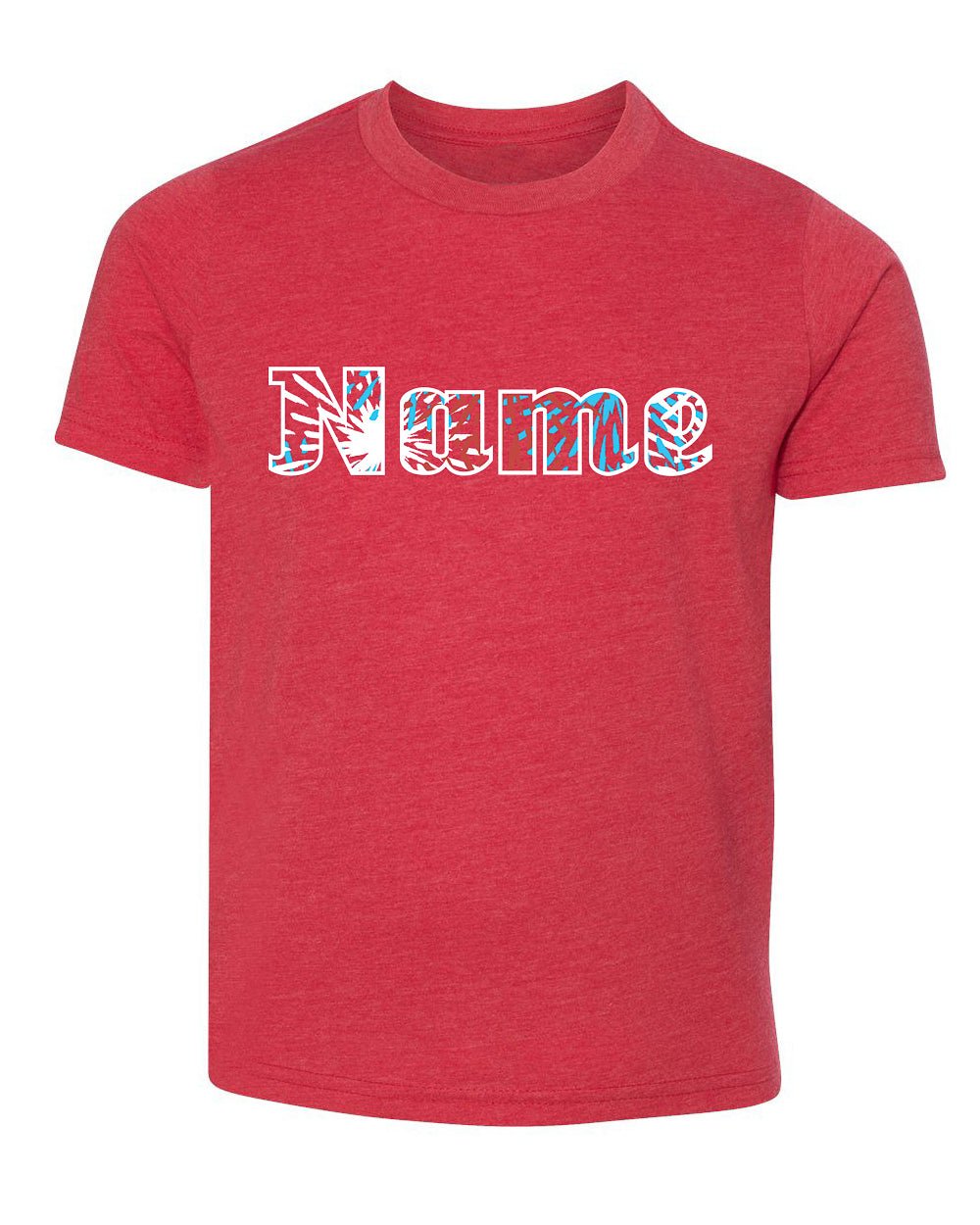 Fireworks Text Custom Name Kids 4th of July T Shirts - Mato & Hash
