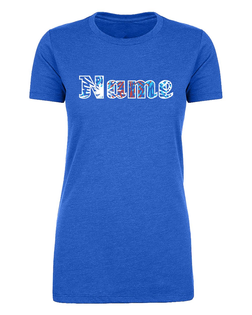 Fireworks Text Custom Name Womens 4th of July T Shirts - Mato & Hash