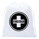 First Aid Symbol - Circle - Mini Polyester Drawstring Bag - Mato & Hash