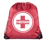 First Aid Symbol - Circle - Polyester Drawstring Bag - Mato & Hash